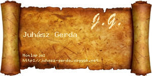 Juhász Gerda névjegykártya