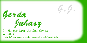 gerda juhasz business card